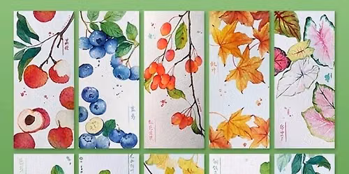 Monthly Watercolor Social - Fruit Bookmarks\/Gift Tags