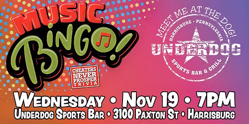 Music Bingo at Underdog Sports Bar & Grill - Harrisburg