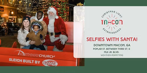 Selfies with Santa at Macon Christmas Light Extravaganza
