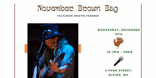 November Brown Bag Concert featuring Kristin Federer
