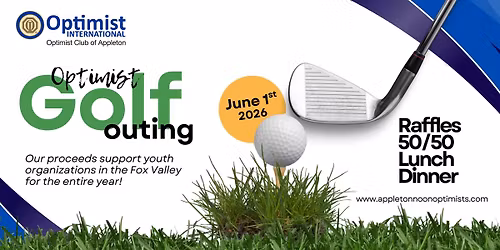 Optimist Golf Outing Monday June 1, 2026