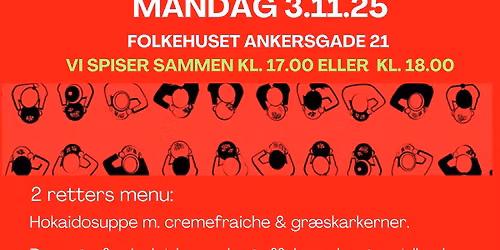 Byens hyggeligste f\u00e6llesspisning med 2 retters menu