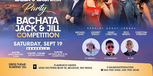 \ud83d\udc83 AZ\u00daCAR Salsa\/Bachata Party + Bachata Jack & Jill Competition