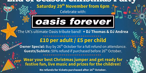 End of Season Party - Open to All!