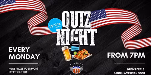 QUIZ NIGHT - EVERY MONDAY @ ROUTE 66