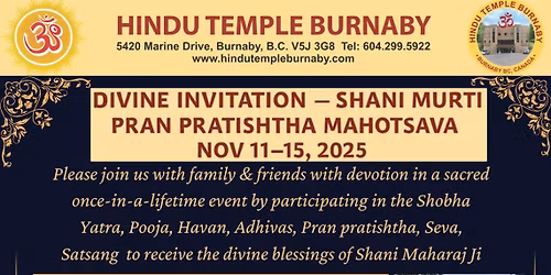 Shani Dev Mandir Inauguration and Pran Pratishtha 