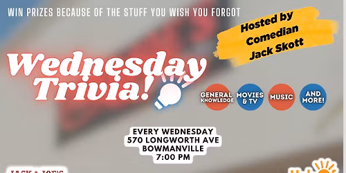 Wednesday Trivia @ Jack & Joe's Restaurant Bar (Bowmanville)