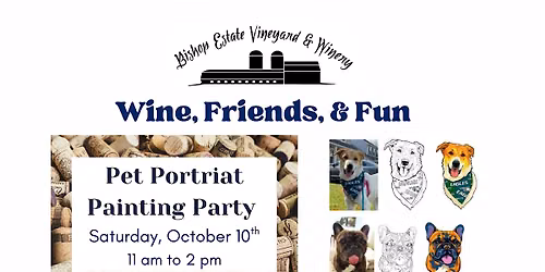 Wine, Friends, & Fun: Pet Portrait Paint Party