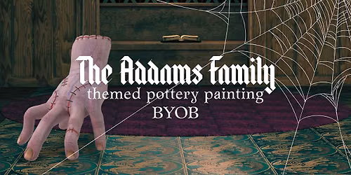 The Addams Family Themed Pottery Painting