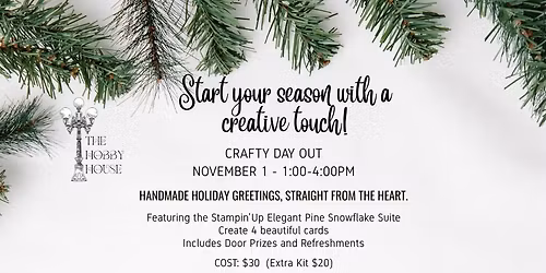 Elegant Pine Snowflake Christmas Cards