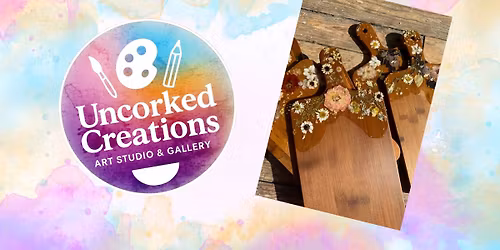 Resin & Dried Floral Charcuterie Board!