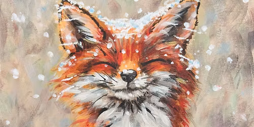 Snow Fox - Paint and Pudding at the Dun Cow in Barwell