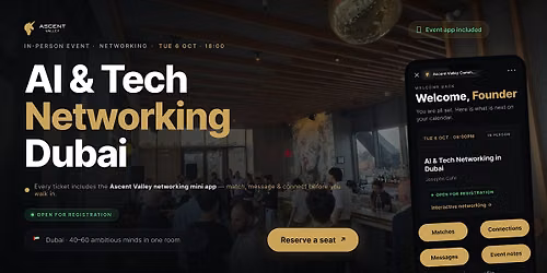 AI & Tech Networking Event in Dubai by Ascent Valley