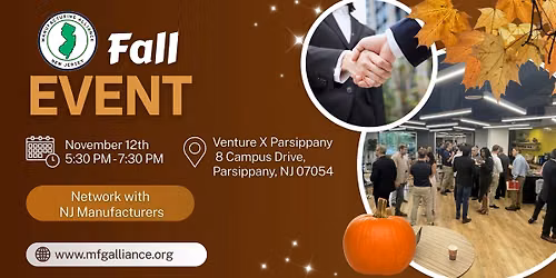 Manufacturing Alliance New Jersey (MANJ) Fall Event