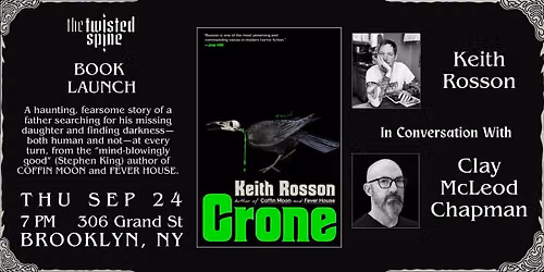 BOOK LAUNCH: CRONE by Keith Rosson