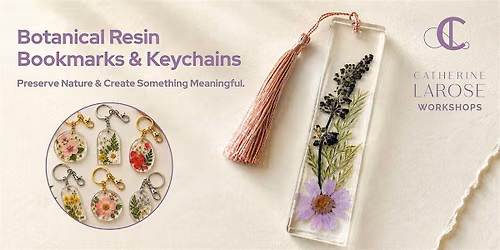Botanical Resin Bookmarks and Keychain Workshop