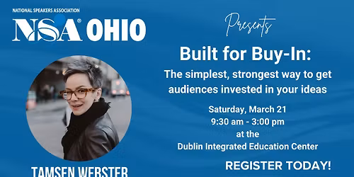 NSA Ohio presents Tamsen Webster Built for the Buy-In