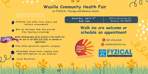 Wasilla Community Health Fair + Affordable Blood Tests