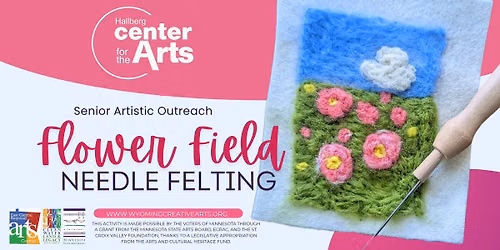 Needle Felting, Field of Flowers- Free Senior Art Class