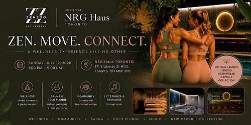 ZENZOO Activewear X NRG Haus Summer Wellness Experience