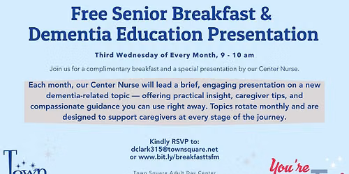 Free Senior Breakfast & Dementia Education Presentation