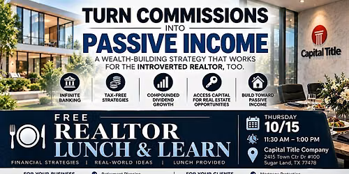 REALTORS: Turn Commission Into Passive Income- NO REV SHARE RECRUITING
