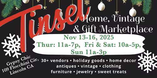 "Tinsel" ~ Home, Vintage & Gift Marketplace