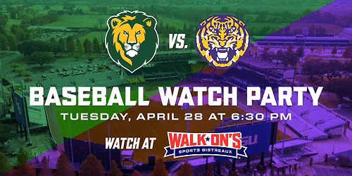 Southeastern vs LSU Baseball Watch Party