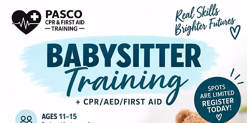 Tween\/Teen Babysitter Training + CPR\/AED\/First Aid Certification | Ages 11\u201315
