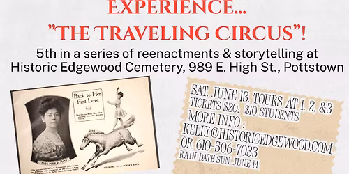 Edgewood Historic Cemetery "Traveling Circus" Walking Tour with Reenactors