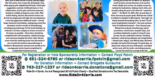 8th Annual Ride-On fore Carrie Golf Tournament