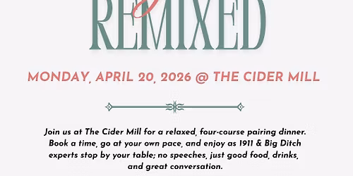 Pairing Dinner [Big Ditch Brewing + 1911]