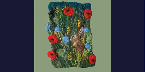 Wet and Needle Felted Hare Picture workshop