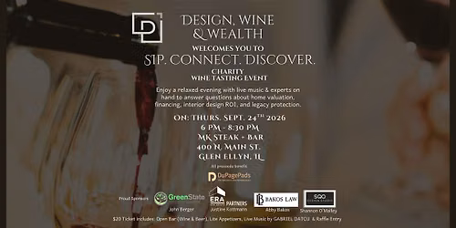 Design, Wine & Wealth Charity Wine Tasting Event