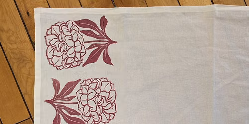 Create, Connect, Age Well: Block-Printed Tea Towel