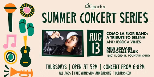 Como La Flor Band: A Tribute to Selena: 2026 OC Parks Summer Concert Series