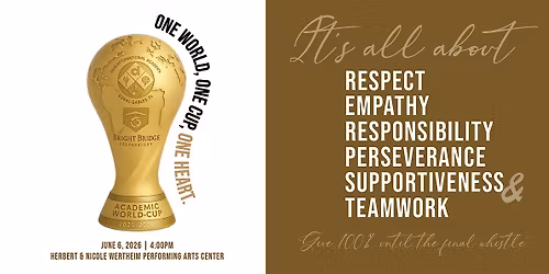 One World, One Cup, One Heart.