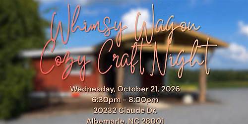 Cozy Craft Night: Painted Pumpkins at The Whimsy Wagon