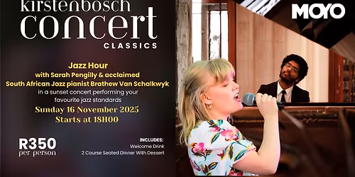 Kirstenbosch Concert Classics - Jazz Hour with Sarah Pengilly & Brathew van Schalkwyk