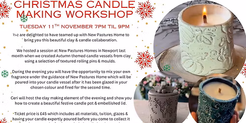 Clay Christmas Candle Making Workshop