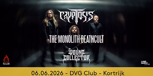 Cryptosis + The Monolith Deathcult + Wound Collector @ DVG Club, Kortrijk