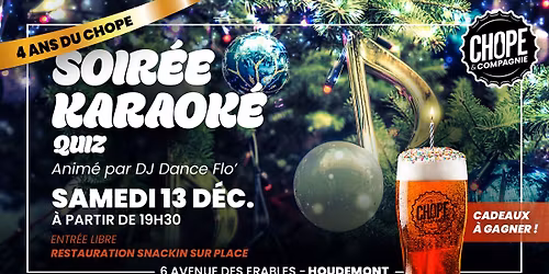 4 ANS DU CHOPE \ud83e\udd73 | KARAOK\u00c9 QUIZ \/\/ Chope & Compagnie