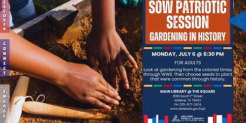 Sow Patriotic: An Adult Workshop (Main Library)