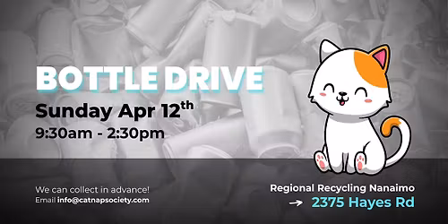 CatNap Bottle Drive - Sunday April 12, 2026