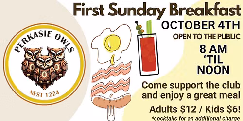 First Sunday Breakfast at The Owls Club