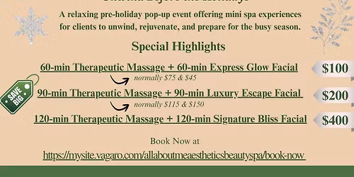 Spa & Serenity Pop-Up \ud83c\udf3f