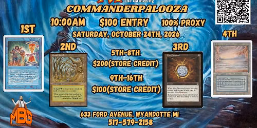 MBG COMMANDERPALOOZA #3 (TIME TWISTER EVENT)