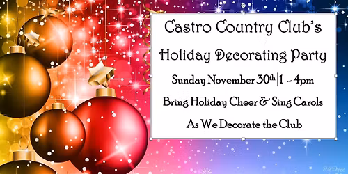 Holiday Decorating Party