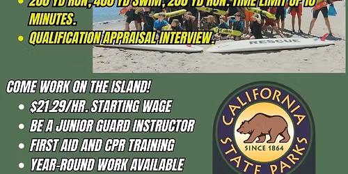 Angel Island State Park Lifeguard Tryouts