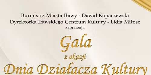 Gala z okazji Dnia Dzia\u0142acza Kultury